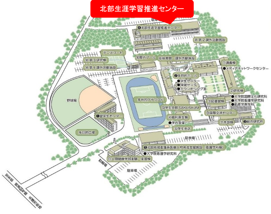 名桜大学の地図